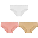 3PCS/Set Women's Panties Cotton Underwear Solid Color Briefs Girls Low-Rise Soft Panty Women Underpants Female