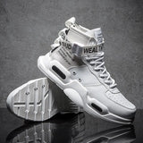 Fashion Men Sneakers high top Running Shoes for Men Black/ white Outdoors Walking Sports Shoes Comfortable
