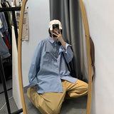White Purple Shirt Harajuku Oversize Long Sleeve Korean Style Casual Women Blouse Button Up Spring Autumn 2021