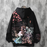 Style Men Hoodie Plus Velvet Harajuku Style Sweatshirt Loose Hoodie Trendy Brand Hip-Hop Student Hoodie
