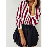 Blouse Women Casual Striped Top Shirts Blouses Female Loose Blusas Autumn Fall Casual Ladies Office Blouses Top