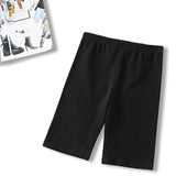 Women Thin Fitness Casual High Waist Fashion Biker Shorts Summer Slim Knee-Length Bottoms Black Cycling Shorts