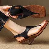 Zingj Toe Sandals Women 2024 New Summer Wear High Heel In Roman Shoes Niche Personality Casual Sandals Women-Outfit