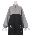 Zingj Women Gothic Punk Lolita Dress Casual High Waist Long Sleeve Girl Fake Two Piece Contrast Patchwork Dresses+Belt Outfit 1215-0-Outfit