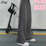 Leg Pants Women Button Leopard Elastic Waist Spring Autumn Hot Sale Korean Style Slim All-match Leisure Streetwear Ins