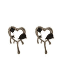 Hollow Out Heart Pattern Earring- Outfit