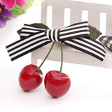 Hot Sell Retro Vintage 50s 60s Women Cherry Bow Hair Clip Hairpins For Pinup Girls Vintage Party Vaction Hair