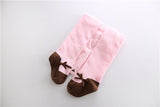 0 to 4 Yrs Spring Summer Baby Girls Dance Shoes Tights Bowknot Children Pantyhose Combed Cotton Toddler Kids