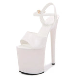 Zingj Patent Leather 20Cm High Heels Heel Sexy Waterproof Platform Hate Day Superb High Sandals Female