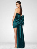 High-End Women's Sexy Folded Bag With A Bosom Dress Temperament Can Be Removed Large Bow Decorative