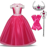 Halloween Costume for Girls Children Clothing Princess Dress Girl Birthday Cosplay Clothes Belle Dress Send Crown New