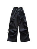 Zingj Ancient Ways Add Velvet Add Thick Cargo Pants Female Autumn Winter High Waist Wide Leg Design Feeling Loose Casual Straight Tube Trousers