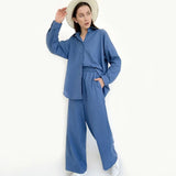 Women Linen Shorts 2 Piece Set Casual Oversize Shirts And Wide Leg Shorts Suits Loungewear Solid Summer Loose