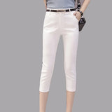 For Women Trousers Summer High Elasticity Office Lady Pant Capri 2019 New Fashion Formal Trouser For Ladies Pencil