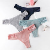 Cotton Panties Women G-String Ladies Sexy Panties Ladies Ladies Thong Underwear Solid Color Comfortable Lace Edge