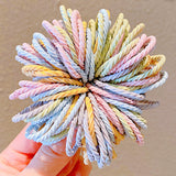Girls Cute Colorful Basic Spiral Elastic Hair Bands Small Pigtail Hair Tie Scrunchie Rubber Band Kid Hair