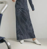 Polar Lights Wrap Long Maxi Skirt Womens 2021 Korean Fashion Lace Up A Line Skirt And Top Set Women Fall