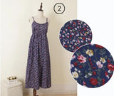 Summer Women Sleeveless Spaghetti Strap Long Dress Mori Girls Beach Floral Dress Retro Dress vestidos longos de