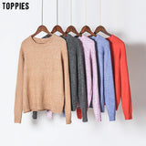 2021 womens sweater autumn winter knitted tops round neck pullover sweater Korean winter