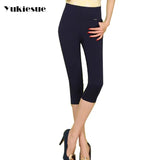 quality pencil pants capris women 2018 summer style high waist elastic skinny pants female trousers woman pantalon
