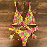 Bikini Set Women Swimwear Push Up Swimsuit Top Solid Bottom Print Brazilian Biquini Bathing Suit Swim Wear