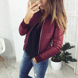 Spring Autumn Coat Short Section Outerwear Cotton Padded Warm Jacket Outwear Casual Pink Black Thin Female