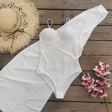 One-Shoulder Dress Swimsuit Women Two Sets Of Sexy All-In-One 2025 New