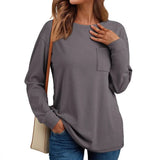 Women's Long-Sleeved Top Loose Autumn Winter De Velvet Casual Collar