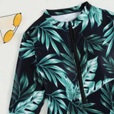 2025 New Swimsuit Women Conservative Bikini Long-Sleeved Surf
