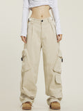 Zingj Design Sense Multi-Pocket Floor Cargo Pants Men And Women Loose Casual Versatile Wide Leg Pants Drop Feeling