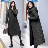 2022 New Parkas Women Winter Jacket Snow Wear Long Coat Hooded Warm Parka Female Hooded Cotton Padded Jackets