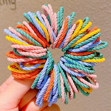 Girls Cute Colorful Basic Spiral Elastic Hair Bands Small Pigtail Hair Tie Scrunchie Rubber Band Kid Hair