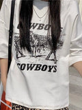 Cowboy Letter Print Tee- Outfit