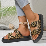Summer New One-Legged Retro-Soled Sandals Belt Buckle Fashion Bhikeen