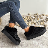 Winter New Fur Integrated Large-Size Fashion Thick Bottom Snow Boots Northeast Thick Cotton Shoes Short