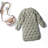 Autumn And Winter New Style Long Down Jacket Female Leisure Senior White Duck Velvet Light And Warm Japan And South Korea Simple Coat-Outfit