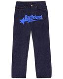 New American Letter Print Jeans Women Harajuku Hip Hop Vintage Straight Pants Unisex Casual Loose Jeans Punk Wide-Leg