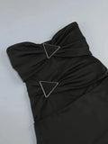 Black Cut Out Removable Off Shoulder Sleeves Mini Dress- Outfit
