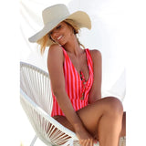 Piece Swimsuit 2020 New Cute Swimwear Women Bow Swimwear Hollow Out Bathing Suit Back crisscross Monokini