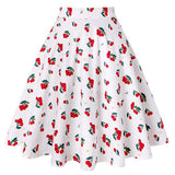 Autumn Pleated Skirts 2021 Womans Saias Midi Faldas 50s 1950s Vintage Women Big Swing Housewife Rockabilly Party