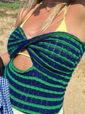 Twist Cutout Crop Bandeau Top-Outfit