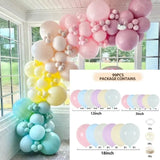 Silver Macaron Birthday Balloon Garland Arch Kit Party Foil Metal Balon Weding Baby Shower Birthday Party Decor Kids