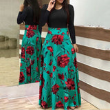 Summer Boho Maxi Dress Women Long Floral Oversized Dress Ladies Sundress Elegant Party Flower Dress For Women Robe