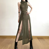 Summer Fashion Trend Women's New Hooded Loose Under The Fork Personality