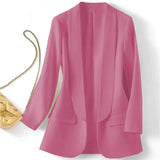 Zingj East Hot Style Spring And Autumn Temperament Commuting Solid Color Lapel Long Sleeve Small Suit Korean Version Coat