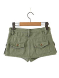 Cool Girls High Waist Soft Cotton Shorts 2022 Summer Fashion Ladies Casual Pocket Straight Shorts Women Chic
