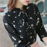 2021 Spring New Fashion Chiffon Women Blouse Shirt Long Sleeve Tops Casual Blouse Slim Women Clothing Print Ladies