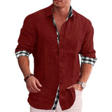 Zingj Men's Shirt Long Sleeves Fall 2023 Casual Men's Cotton And Linen Shirt Men's Shirt