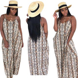 Zingj New Women's Casual Loose Print Cotton Slip