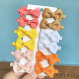 Grosgrain Ribbon Bowknot Hairpins For Cute Girls Colorful BB Hair Clips Mini Barrettes Headwear Kids Hair